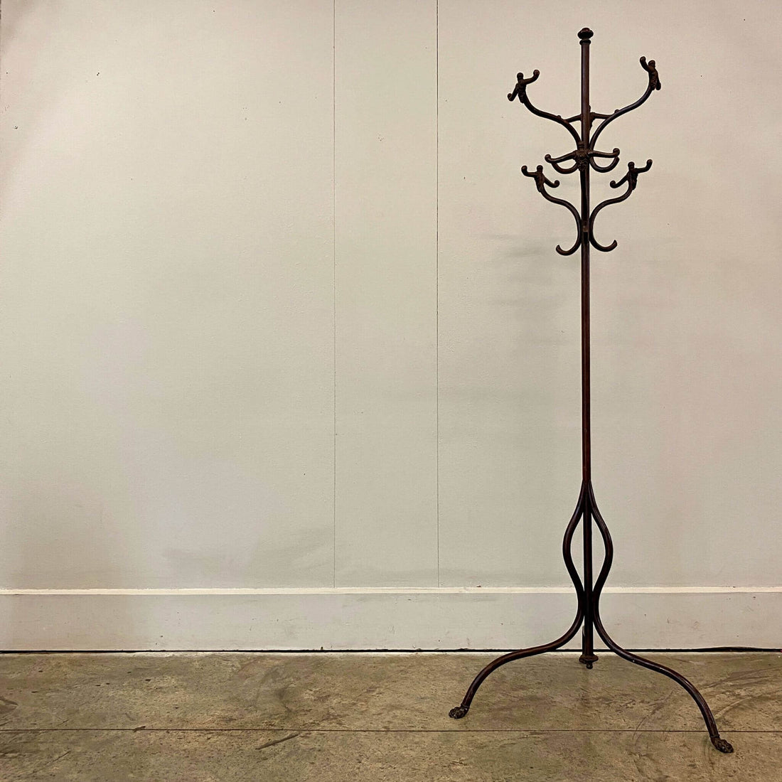 Faux Wood Grain Coat Stand