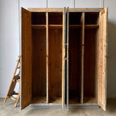 Antique furniture, industrial wooden lockers