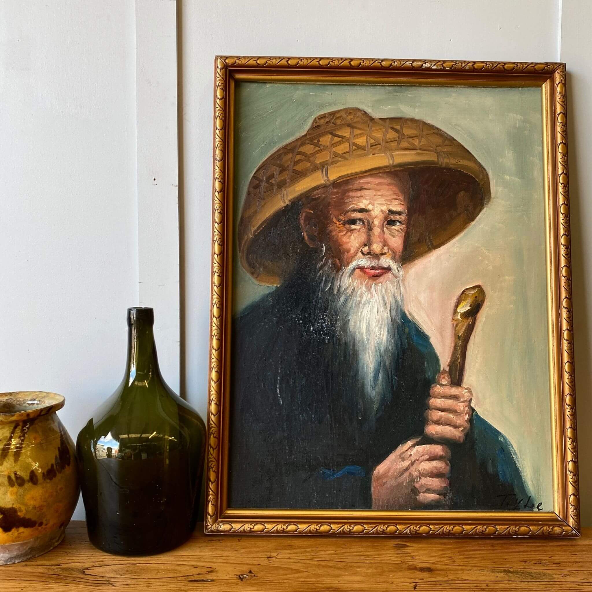 Vintage painting, Asian Gentleman