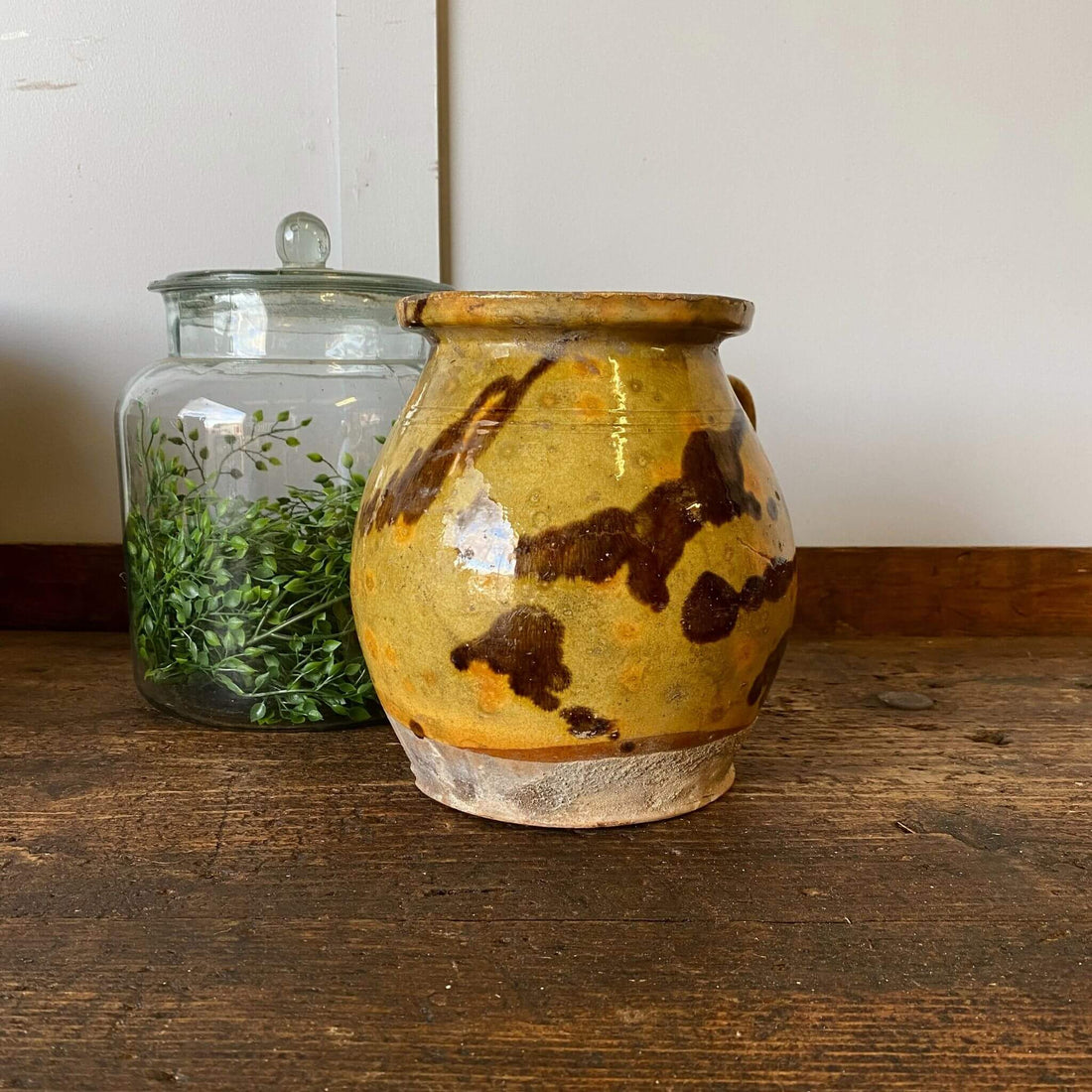 Vintage Yellow and brown Pot