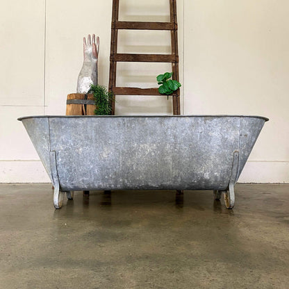 Vintage Tin Bath Tub
