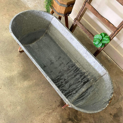 Antique Tin Bath Tub