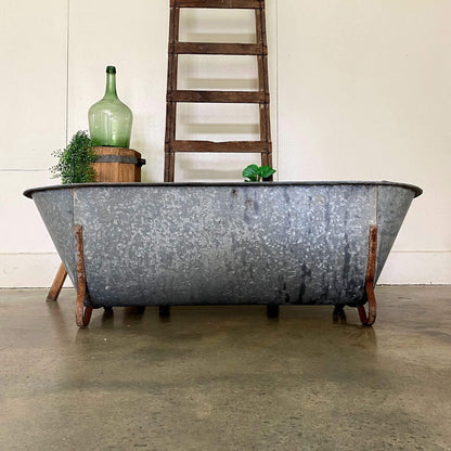 Antique Tin Bath Tub