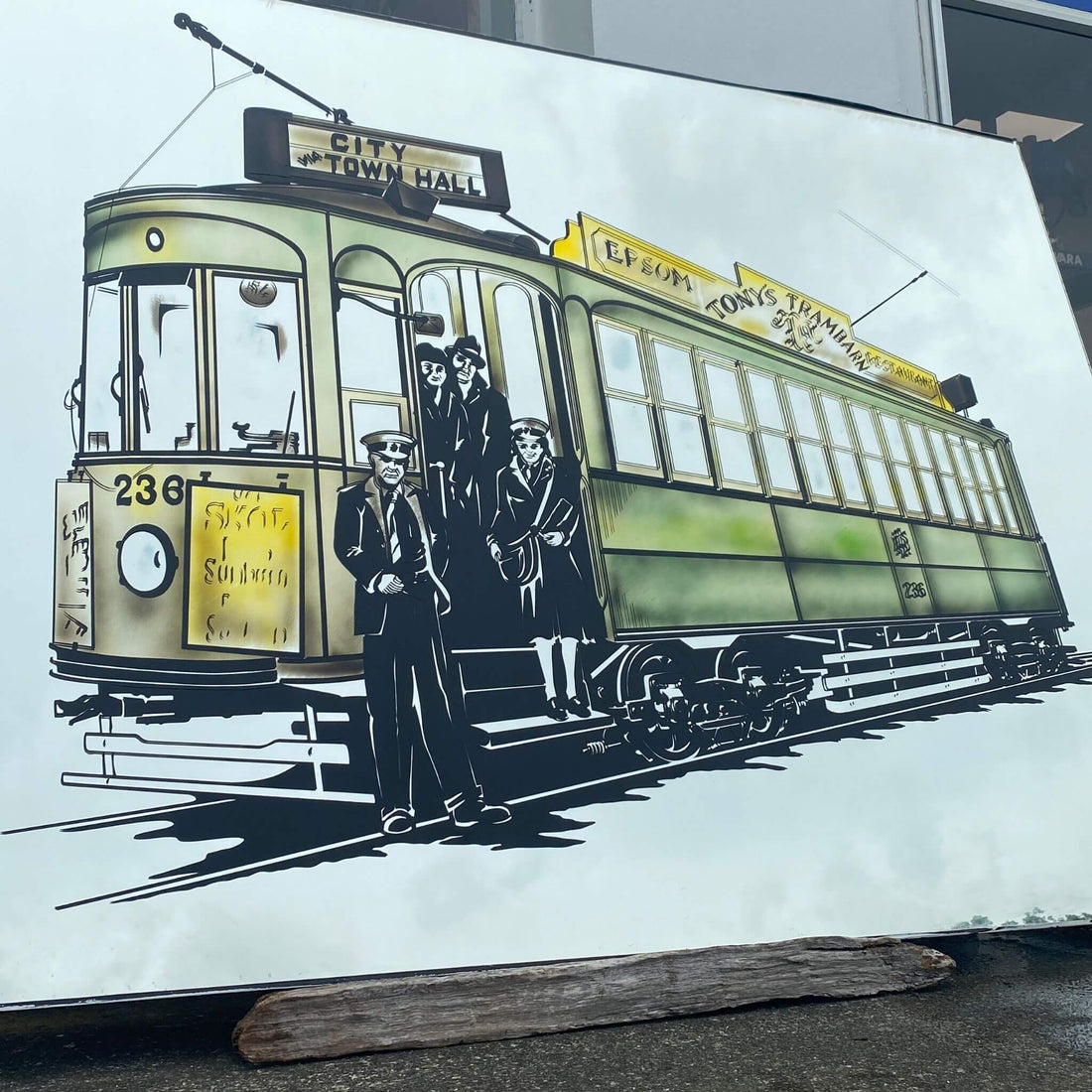 Vintage Tram Mirror
