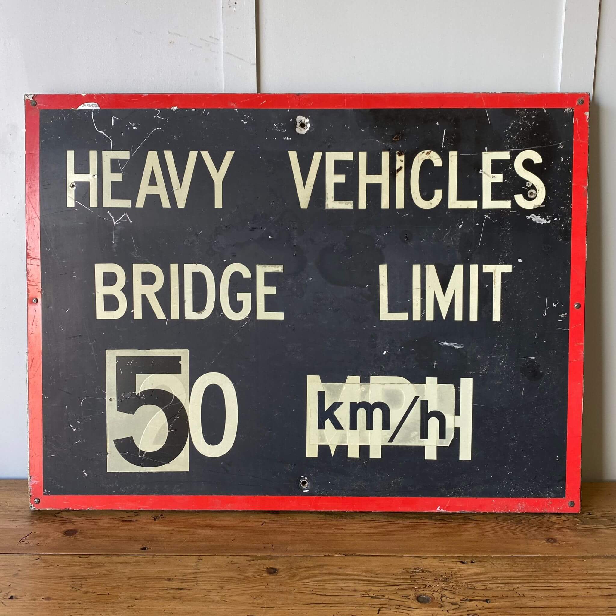Vintage collectible road sign